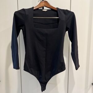 sz S Free People Square Neck Thong Bodysuit